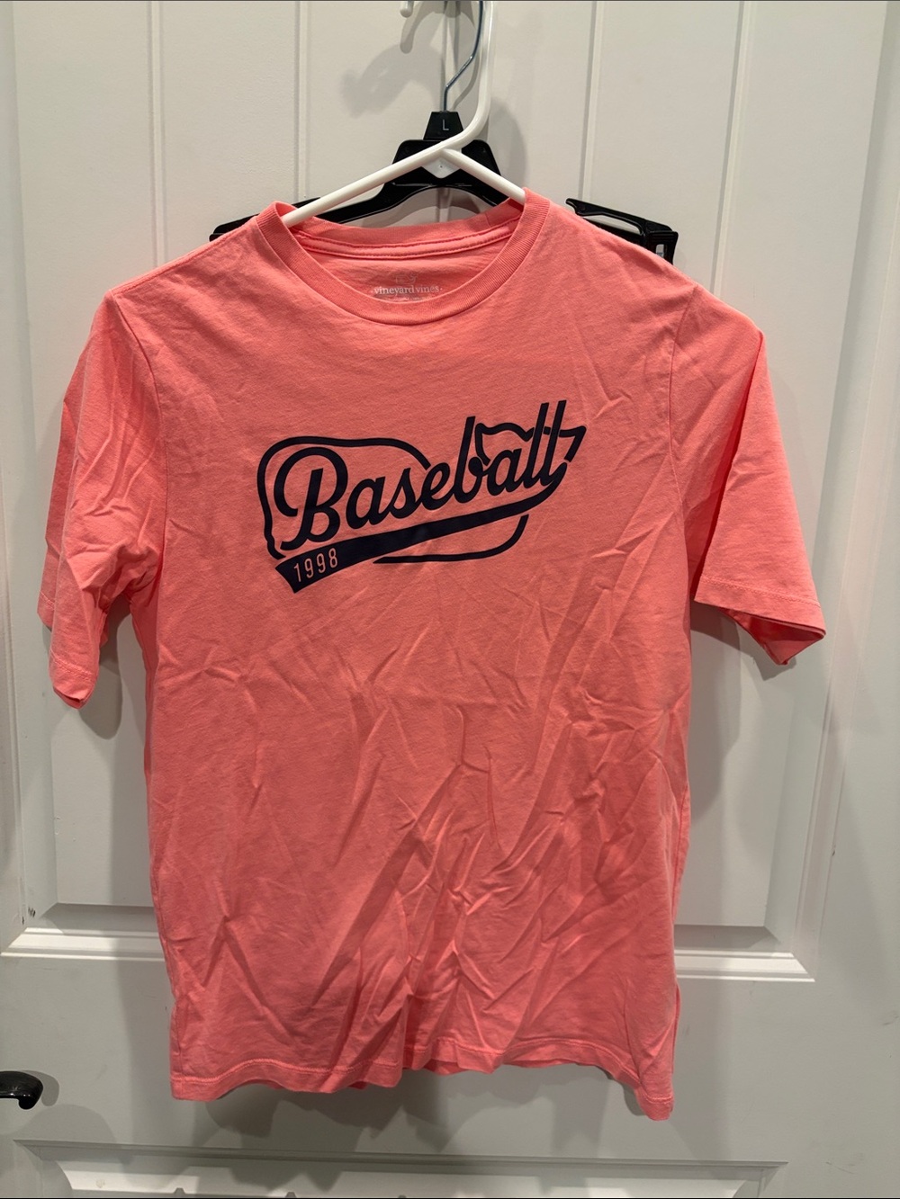 Vineyard Vines Coral Pink 'Baseball' Graphic Tee